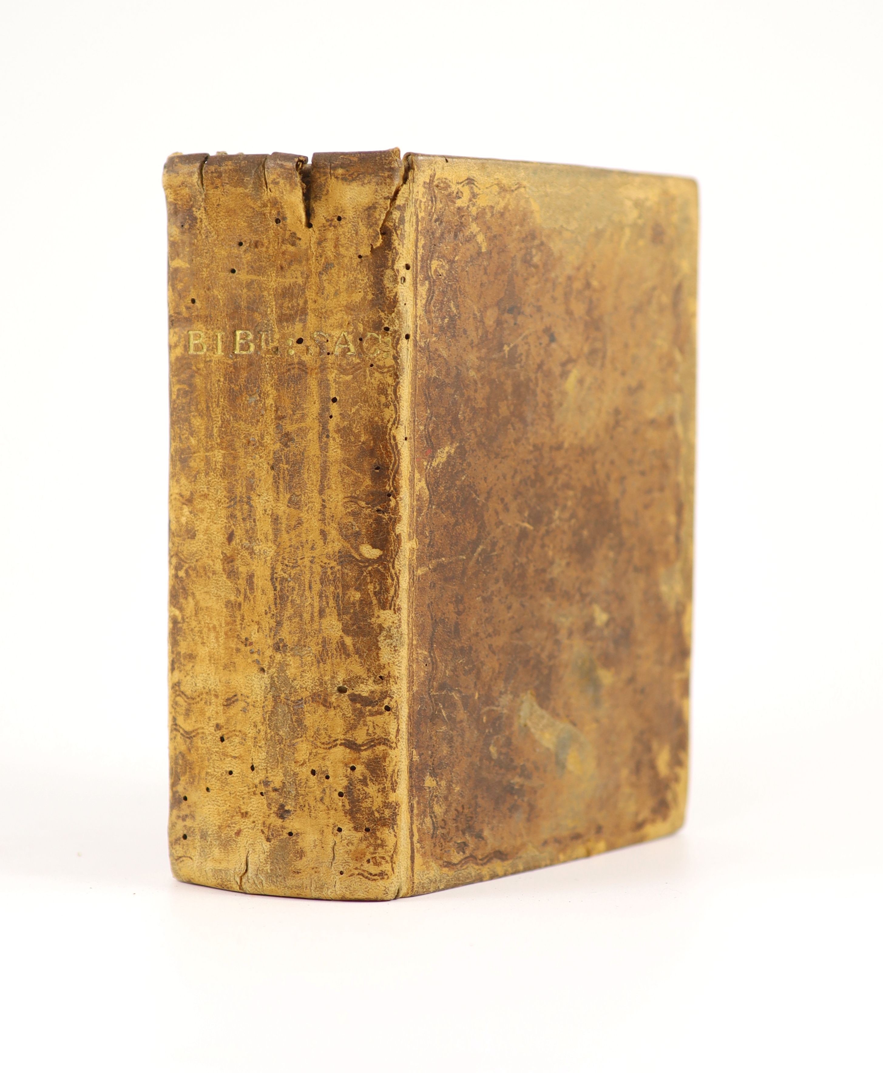 [Holy Bible]. Biblia Sacra ad optima quaeque veteris ut vocant, translationis exemplaria ...